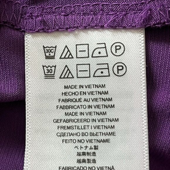 Michael Kors Women Purple Chain Strap Tank Top Size S Gold Hardware Drape Blouse - Picture 10 of 12